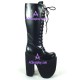 Punk lolita boots thick sole high heel style 9712A black