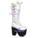 Punk lolita boots thick sole high heel style 9712A white