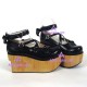 Punk lolita shoes general shoes thick sole style 9652 black