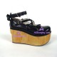 Punk lolita shoes general shoes thick sole style 9652 black