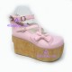 Punk lolita shoes general shoes thick sole style 9652 pink