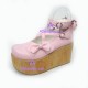 Punk lolita shoes general shoes thick sole style 9652 pink