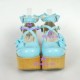 Punk lolita shoes general shoes thick sole style 9652 sky blue