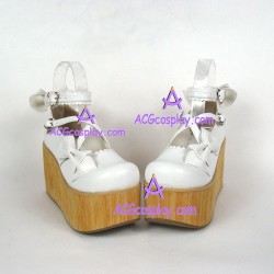 Punk lolita shoes general shoes thick sole style 9652 white