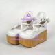 Punk lolita shoes general shoes thick sole style 9652 white