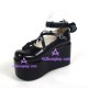 Punk lolita shoes general shoes thick sole style 9652A black