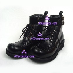Punk lolita shoes man shoes style 9710F black