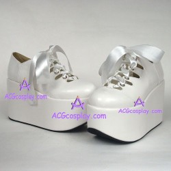 Punk lolita shoes with thick sole style 9639A white
