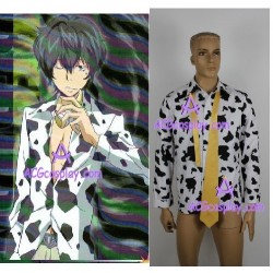 Katekyo Hitman Reborn! Lambo cosplay costume shirt and tie