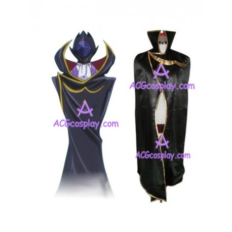 Code Geass Lelouch of the Rebellion Zero Black Knights Cosplay cloak cape