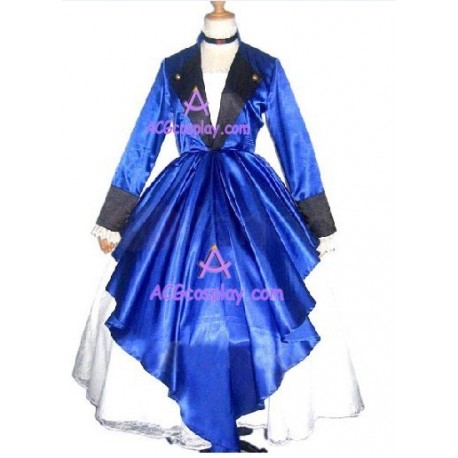 Chobits Chii Blue Lolita dress cosplay costume with petti coat