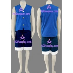 One Piece Monkey D. Luffy blue version cosplay costume