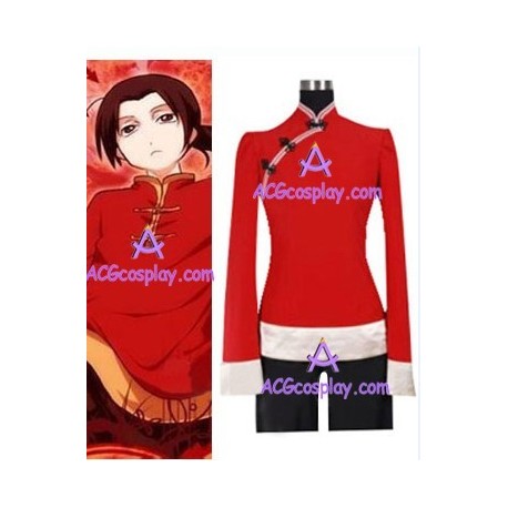 Axis Powers Hetalia China red cosplay costume