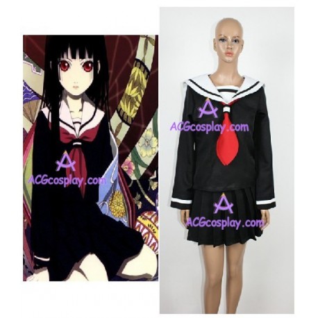 Hell Girl Ai Enma Jigoku Shoujo school uniform cosplay costume