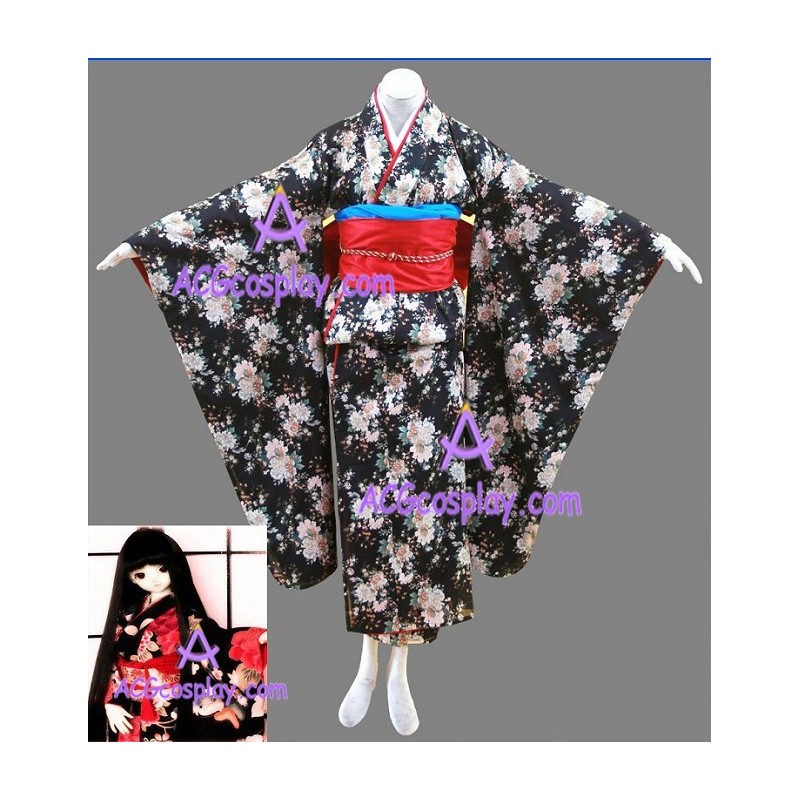 Hell Girl Jigoku Shojo Enma Ai kimono cosplay costume