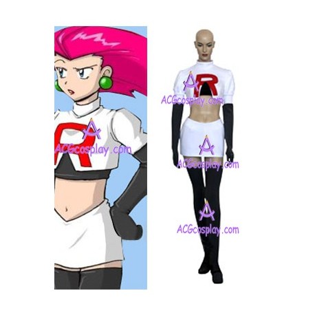 Pokemon Team Rocket Jesse Cosplay Costume