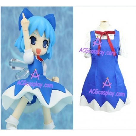 Touhou Project Cirno Cosplay Costume