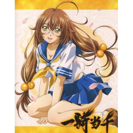 Ikki Tousen Ryuubi Gentoku Cosplay Wig long wig brown