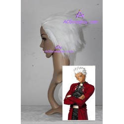 Fate stay night Archer wig short white cosplay wig