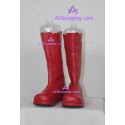 Lolita shoes lolita boots red boots leatherette made