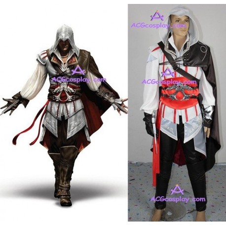 Assassins Creed II 2 Ezio Cosplay Costume include belt buckle and hidden swords