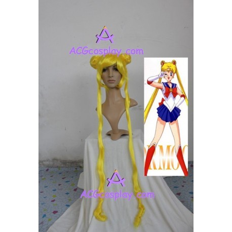 Sailor Moon Usagi Tsukino lemon yellow cosplay wig 110cm