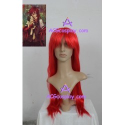 Black Butler Grell Sutcliff Cosplay Wig red 32inch