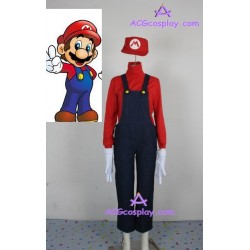 Super Mario Bros Mario cosplay costume and hat