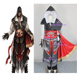 Assassin's Creed II Ezio Cosplay Costume TOP quality include BUCKLE