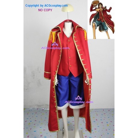 One Pieces Monkey D. Luffy cosplay costume velvet made