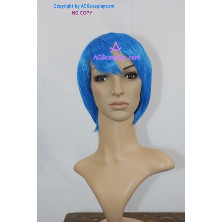 Kingdom Hearts Birth By Sleep Aqua cosplay wig short blue wig