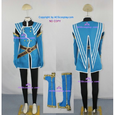 Tales of the Abyss Jade Curtiss Cosplay Costume include boots cover and belt prop