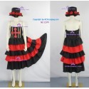 One Piece Perona Cosplay Costume include the hat and fabric flowers decoration