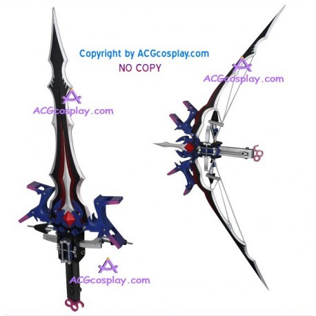 Final Fantasy XIII Serah Farron Bow and Arrow Cosplay Prop shape shiftable PVC made